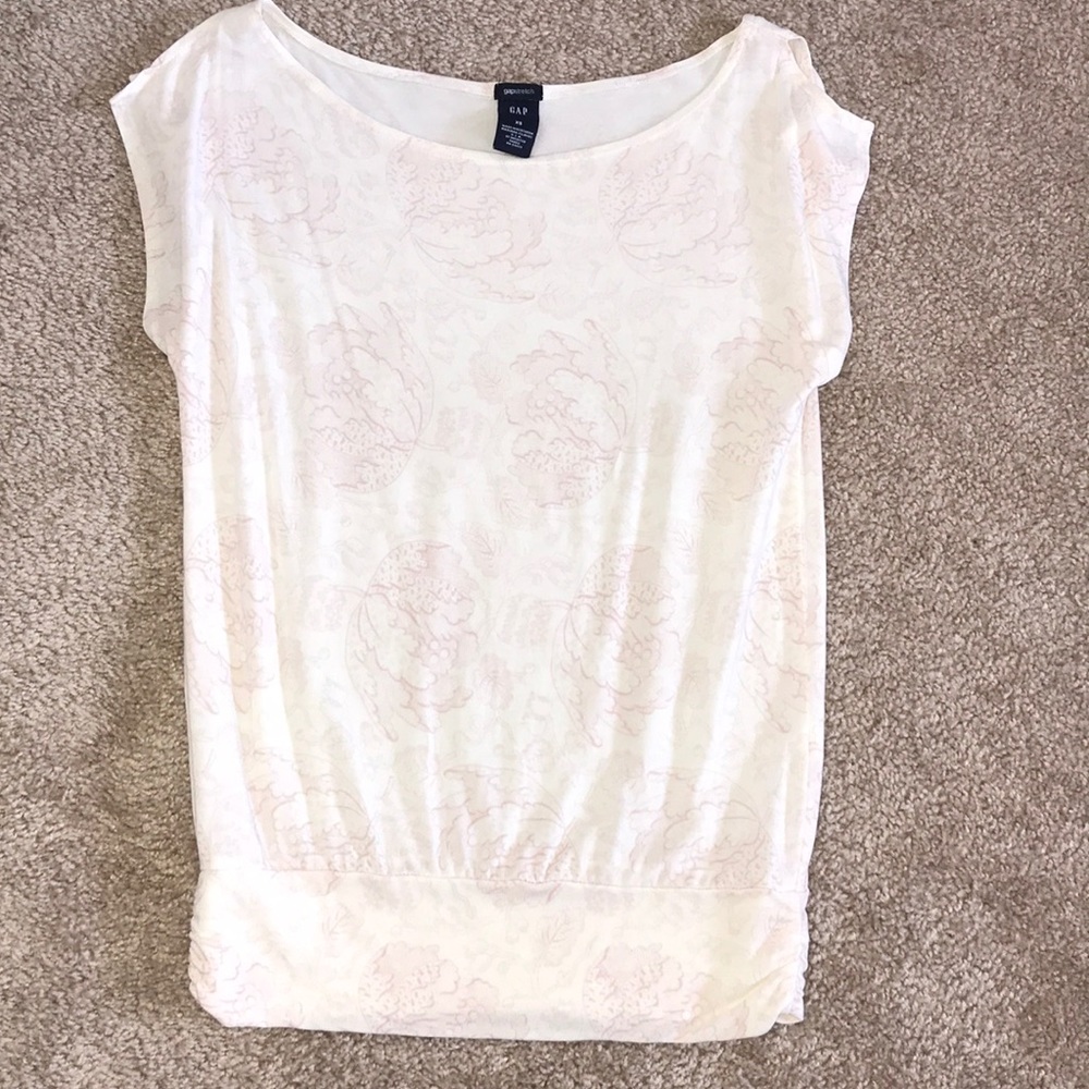 Pink Flowery White Top